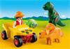 Playmobil 1.2.3 9120 Dino-onderzoeker met quad