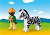 Playmobil 1.2.3 9257 Verzorger met zebra