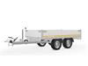 Eduard plateauwagen256 x 150, 2000 kg, lvh 63geremd open aan