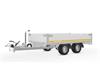 Eduard plateauwagen256 x 150, 2000 kg, lvh 56geremd open aan