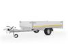 Eduard plateauwagen256 x 150, 1000 kg, lvh 56geremd open aan