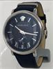 Versace -V-Circle Black Dial Blue Leather Strap Swiss Made\N