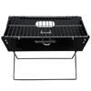 [pro.tec] Klapgrill barbecue BBQ 45x30x30 cm zwart