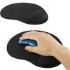 2 PCS Cloth Gel Wrist Rest Mouse Pad(Black)