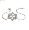 Zilveren Armband fantasie cz 17+3CM rhodium New Bling