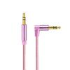 AV01 3.5mm Male to Male Elbow Audio Cable, Length: 3m (Rose