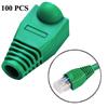 Network Cable Boots Cap Cover for RJ45, Green (100 pcs in on
