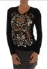Versace Jeans Black Baroque Stretch Pullover Sweater IT44|L