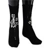 Dolce & Gabbana Black Knitted Floral Clear Crystal Socks M