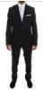 Daniele Alessandrini Black Two Button Slim Fit Suit IT52 | X