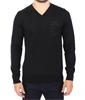 Ermanno Scervino Black Wool Blend V-neck Pullover Sweater IT