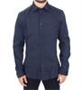 Ermanno Scervino Blue Stretch Cotton Casual Long Sleeve Shir