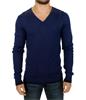 Costume National Blue wool V-neck sweater IT48 | M