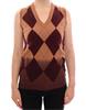 Dolce & Gabbana Brown Wool Blend Sleeveless Vest Sweater S