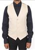 Dolce & Gabbana Beige Cotton Stretch Dress Vest Blazer IT52