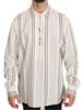 Dolce & Gabbana Beige Striped Cotton Oversize Shirt IT40 | M