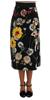 Dolce & Gabbana Black Embellished Daisy Brocade Skirt IT36|X