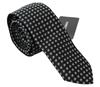 Dolce & Gabbana Black Patterned Classic Mens Slim Necktie Ti