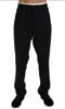 Dolce & Gabbana Black Striped Wool Stretch Pants IT54 | XXL