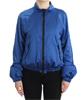GF Ferre Blue Bomber Jacket Coat Blazer Short Nylon IT40