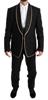 Dolce & Gabbana Black Single Breasted 3 Piece SICILIA Suit I