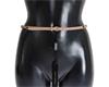 Dolce & Gabbana Beige Leather Gold Chain Belt 75 cm / 30 Inc