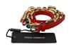 Dolce & Gabbana Red Leather Multicolor Crystals Waist Belt 7