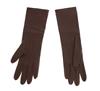 Dolce & Gabbana Brown Leather Wrist Slim Womens Gloves S