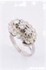 Wit gouden entourage ring met 19 briljanten