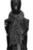Dolce & Gabbana Black Gray Cashmere Patterned Scarf