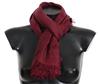 Dolce & Gabbana Bordeaux Necktie Wrap Shawl Silk Wool 140cmX