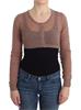 Ermanno Scervino Lingerie Brown Knit Cropped Sweater Cardiga