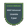 Cisco Meraki MX67 Advanced Security Licentie 5 jaar