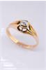 Antieke gouden ring met diamant