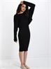 Black Rib Dress With Pullover — ONE SIZE