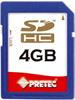 Pretec 4GB SD / SDHC Class 10 Flash Memory Card CL10