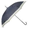 paraplu donkerblauw met witte stip