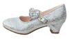 Spaanse schoenen zilver glitter hart Deluxe Maat 24 - binnen