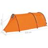 Grote foto vidaxl tent 4 persoons grijs en oranje caravans en kamperen kampeertoebehoren