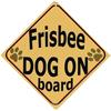 Autobordje Frisbee dog on board