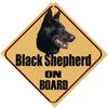 Autobordje zwarte Herder on board