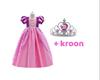 Rapunzel prinsessenjurk paars/roze - gratis kroon Labelmaat