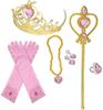 Prinsessen 6-delig roze/goud accessoireset