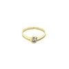 Gouden solitair ring met diamant 14 krt   €412.5