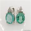 Online Veiling: 4.52ct Emerald and Diamond Earrings