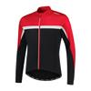 Heren fietsshirt Course Lange mouwen Zwart/rood/wit