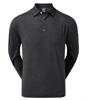 Footjoy Houndstooth LS Zwart Heren Golfpolo lange mouw