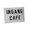 Emaille reclamebord: Ingang Café