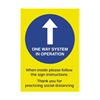 PVC poster 'One way system in operation'