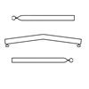 Campking daksteun gebogen 22/19 mm 170-250 Pr